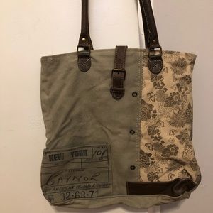 Patchwork Canvas Shoulder Bag